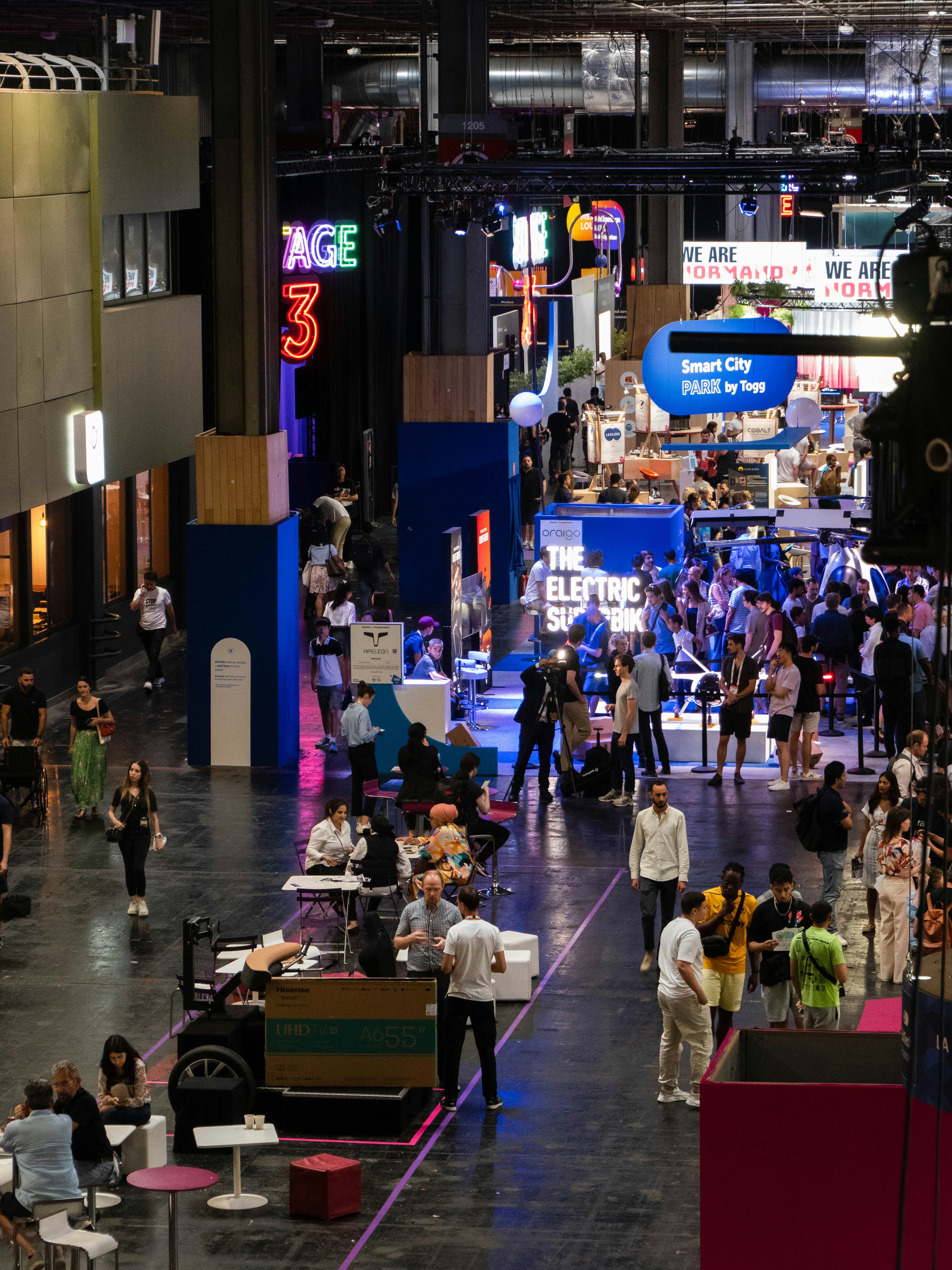 Events: a large hall filled with visitors